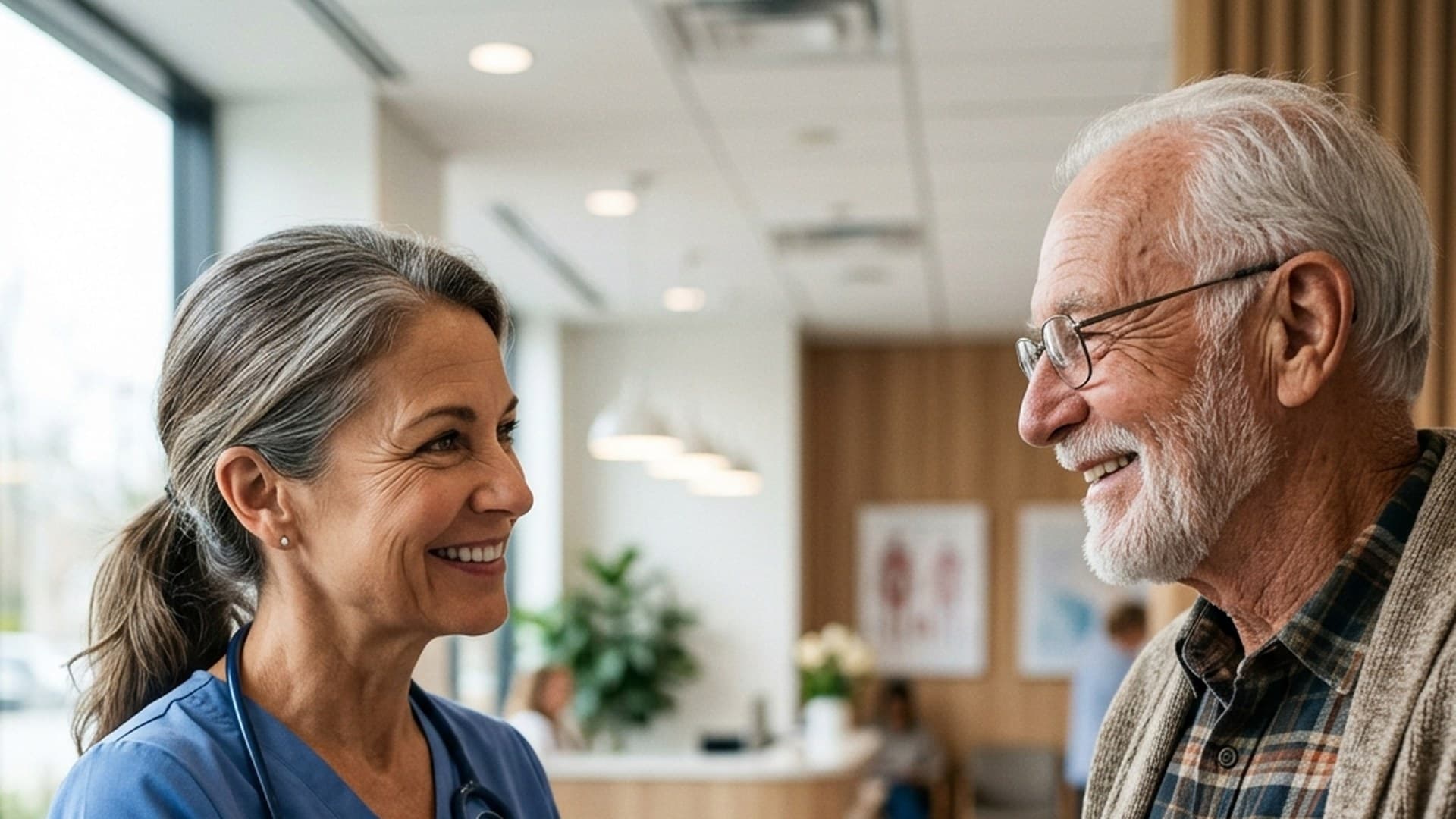 Physician in consultation with an adult patient